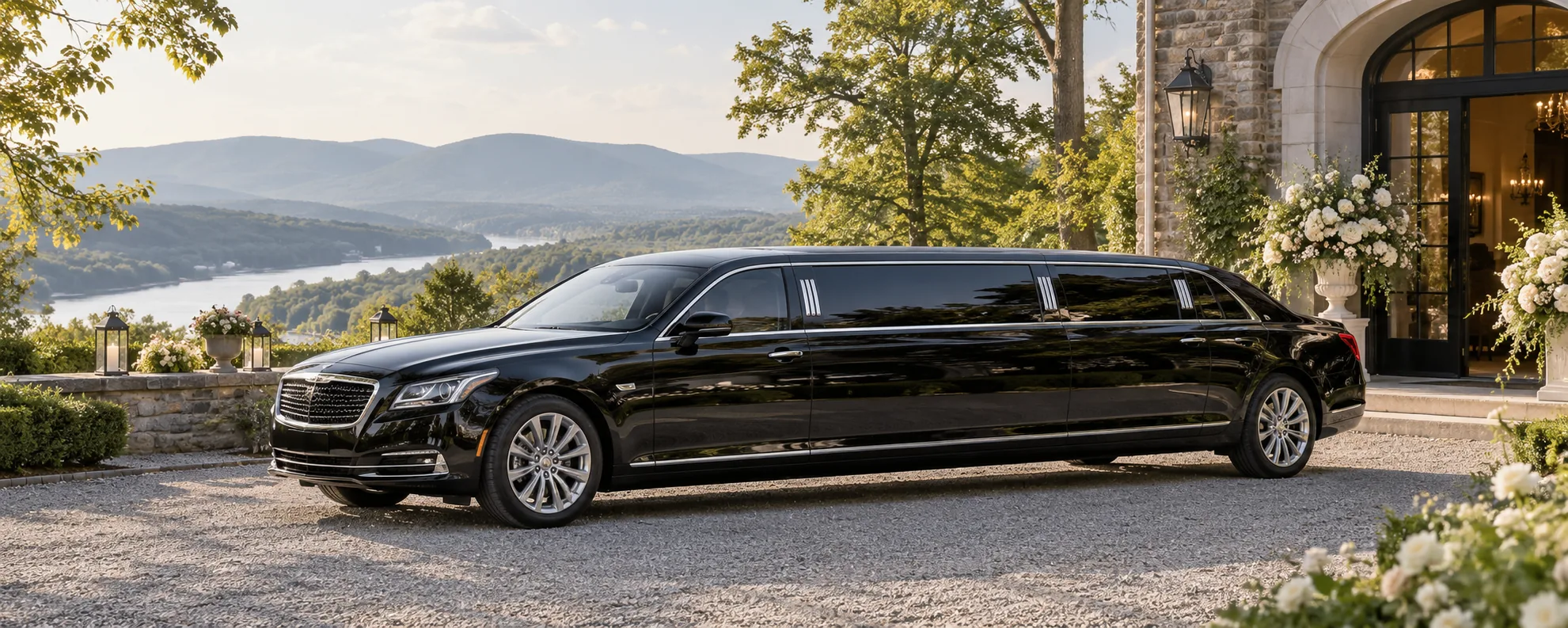 Black private car for weddings travel